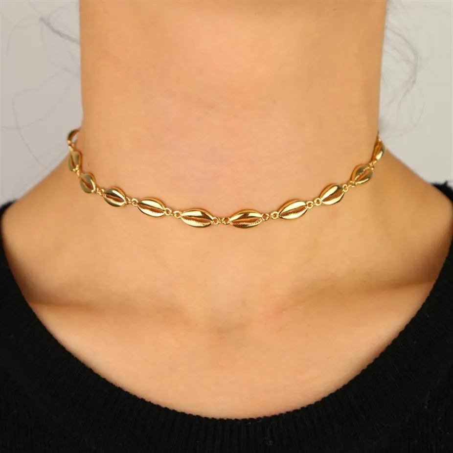 2019 New Style Hoho Hawaiian Seashelch Choker Jewelryボヘミアンビーチタッセルネックレス女性用襟チョッカーギフト261Q