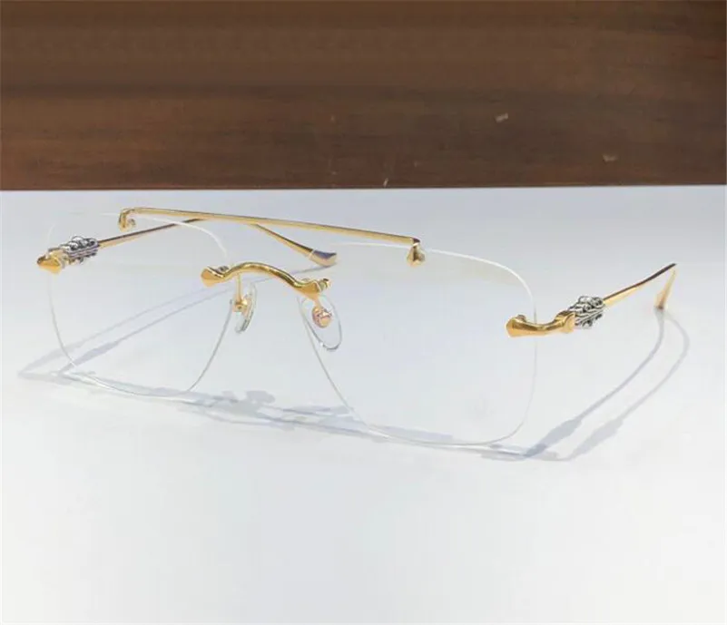 Nowy projekt mody retro kwadratowe szklanki optyczne plamy v wykwintne k złota rama klasyczny kształt prosty styl przezroczyste okulary przezroczyste obiektywy