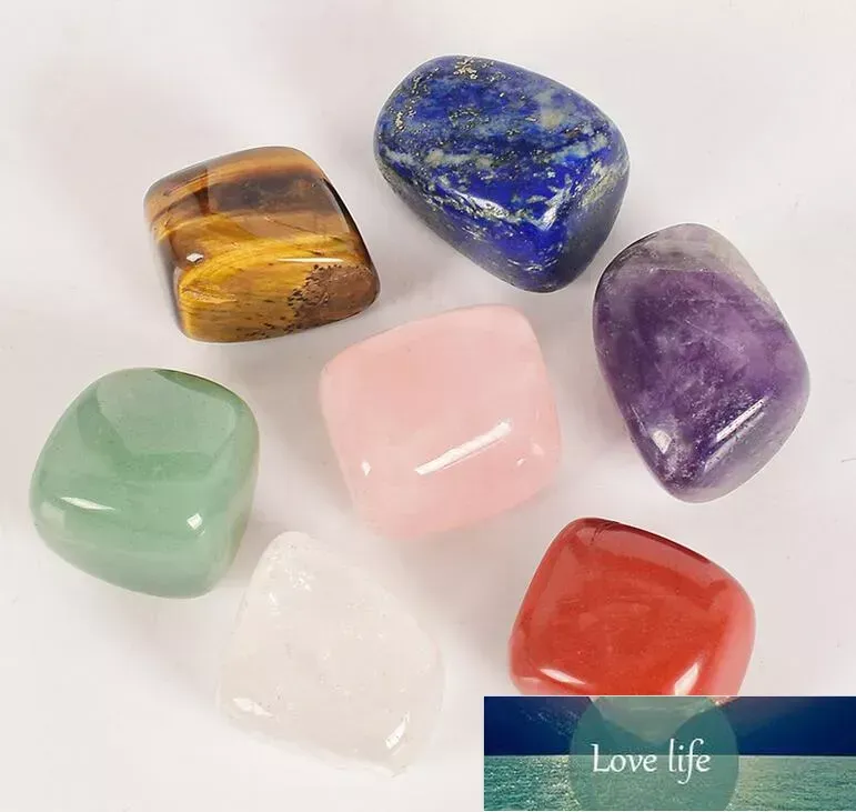 Quality Natural Crystal Chakra Stone 7pcs Set Natural Stones Palm Reiki Healing Crystals Gemstones Home Decoration Free Ship