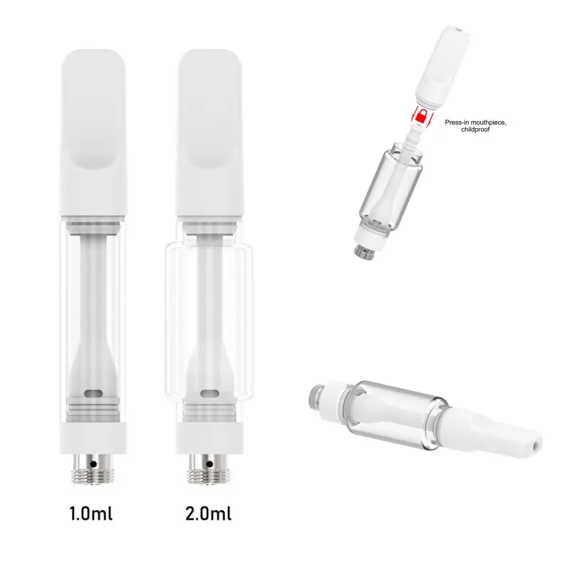 Wholesale No Leaking Glass Tank 0.5ml 1ml 2ml Cart Factory Selling Ceramic 510 Thread Cartridge Atomizer Oil Cartridge Preheat Vaporizer Pen Box Mod