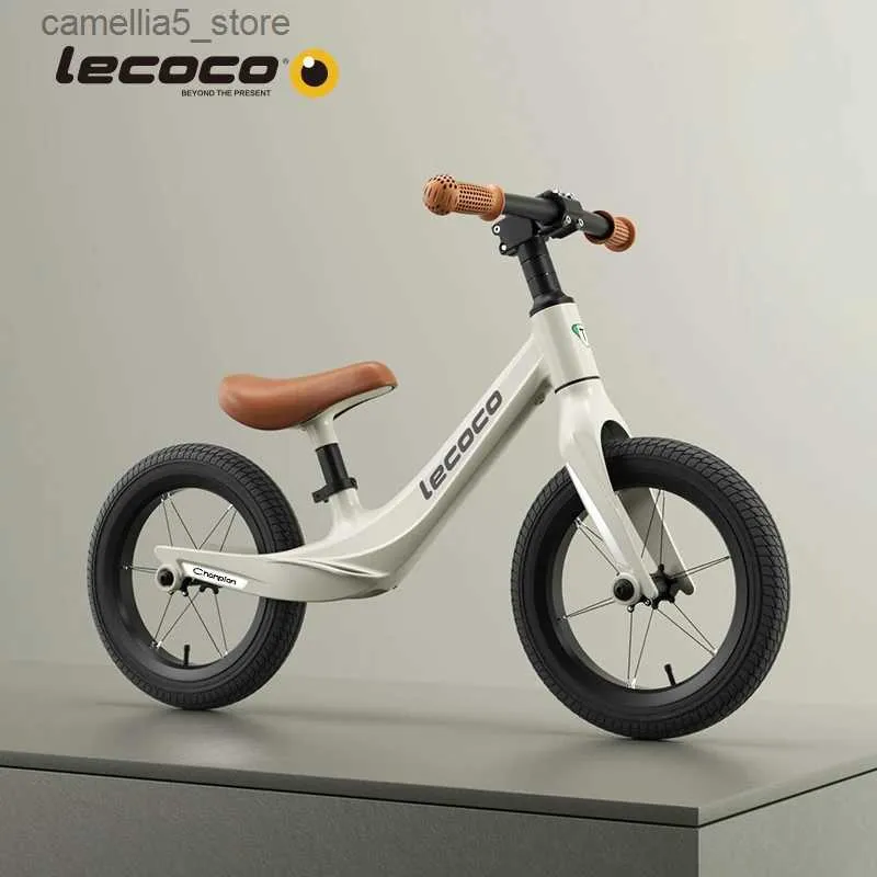 Biciclette da viaggio Lecoco Balance Bike Bici da bambino leggera per bambini di 2-5 anni Senza pedale Sedile regolabile Bici da allenamento Colori ultra freddi Q231018