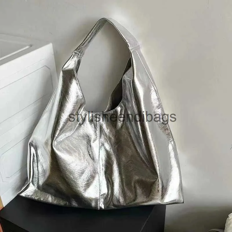 Umhängetaschen, Umhängetasche, großes Fassungsvermögen, silberne Hobo-Taschen für und Designer-Luxusmarken, Schulter-Shopping-Handtaschen 2023, neu in weichen Tragetaschen aus PU-Leder, stilvolle Taschen