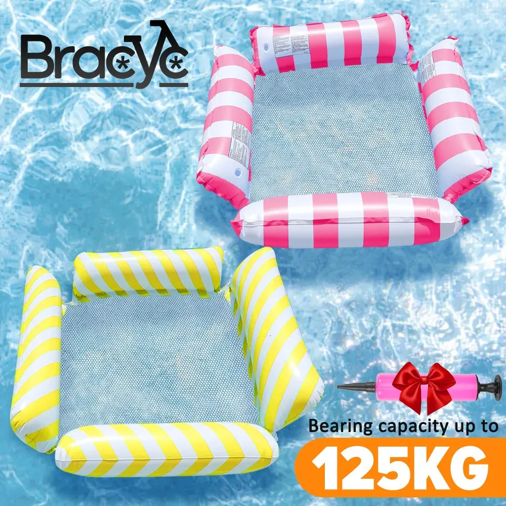 Inflatable Floats Tubes Inflatable Swimming Floating Chair Pool Seats Inflatable Pool Float Floating Row Water Hammock Mat Pool Party Pool Accessories 231017