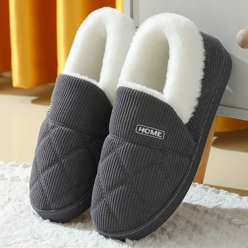 Slippers Plush Cotton Winter Female Closed Back Fluffy Fur Slides Warm Simple Thick Sole Nonslip Home Indoor Flats Shoes 231017