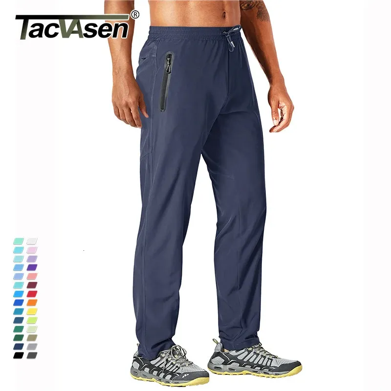 Pantalons hommes TACVASEN pantalons d'extérieur hommes séchage rapide droit course randonnée pantalon élastique léger Yoga Fitness exercice pantalons de survêtement Joggers 231017