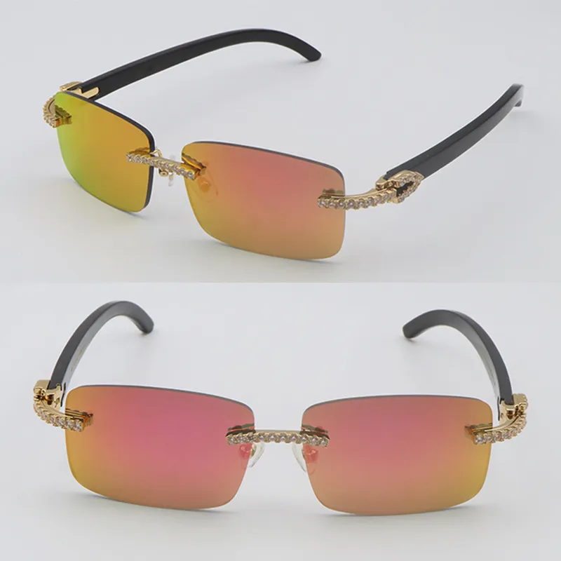 Diamond Glasses Designer Moissanite Sunglasses, Black Horn  display picture 1