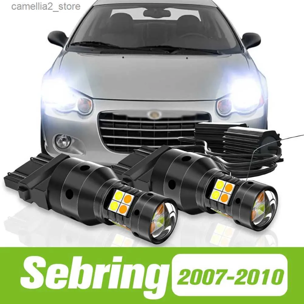 Luzes traseiras do carro 2 peças para chrysler sebring 2007-2010 modo duplo led sinal de volta + luz de estacionamento 2008 2009 acessórios q231017