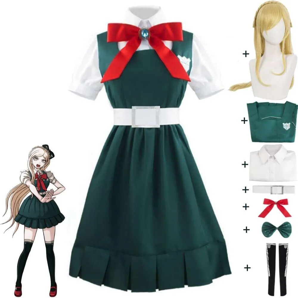 코스프레 게임 Sonia Nevermind Dangan Ronpa Danganronpa Goodbye Despair Cosplay Costume Wig Anime School JK 유니폼 할로윈 정장