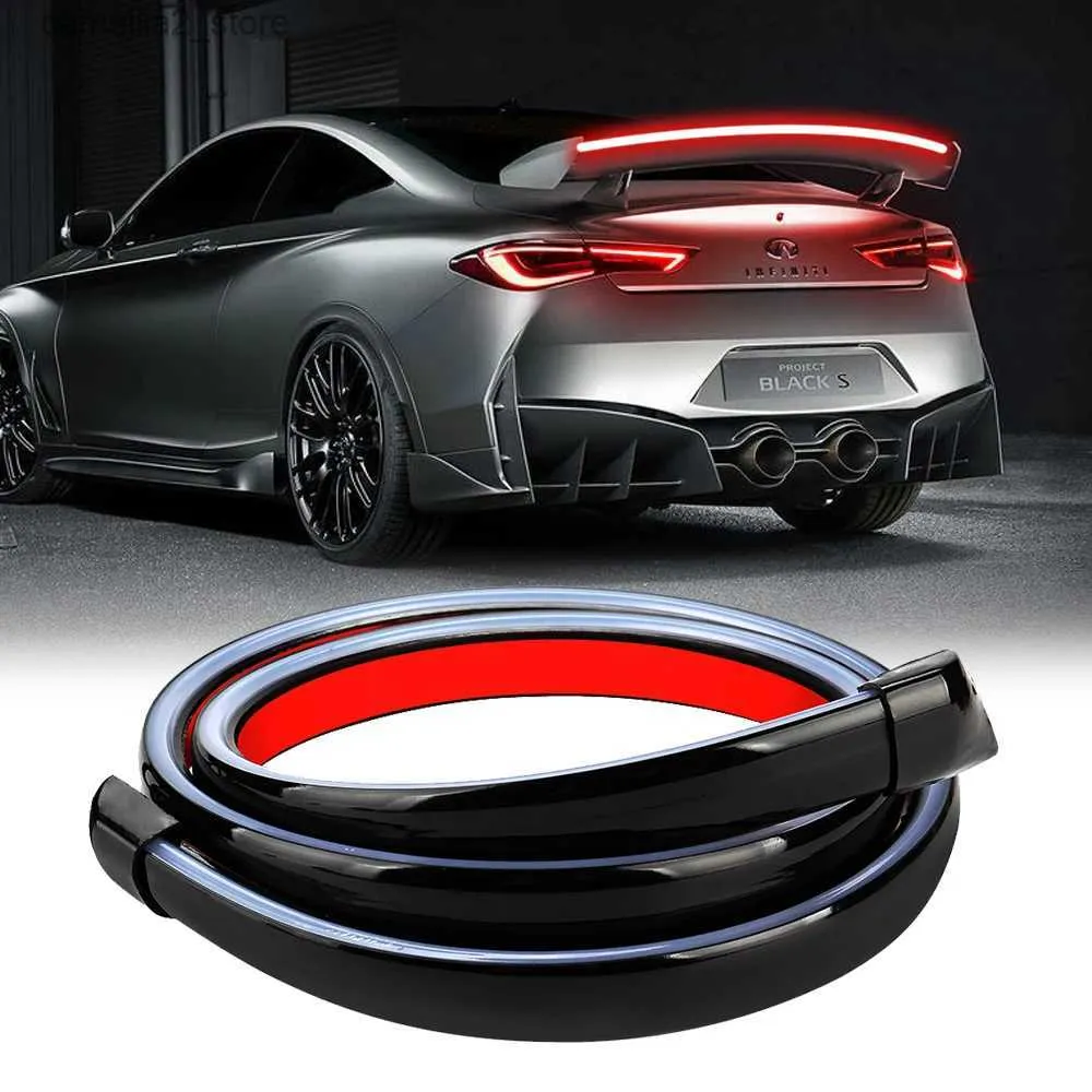 KEEN Auto Car LED Oval Tail Lights Black Carbon Fiber Rear Trunk Brake ...