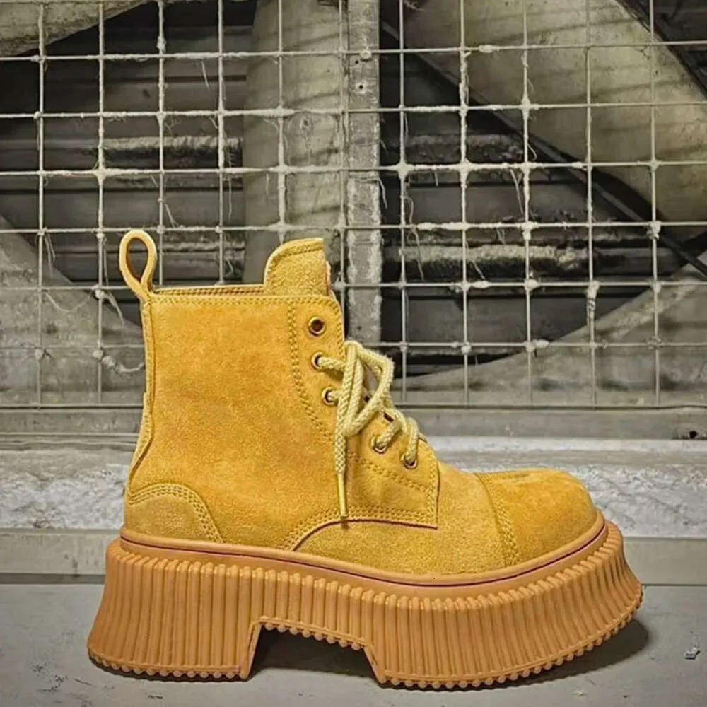 YELLO PLATFORM SHORT BOOTS