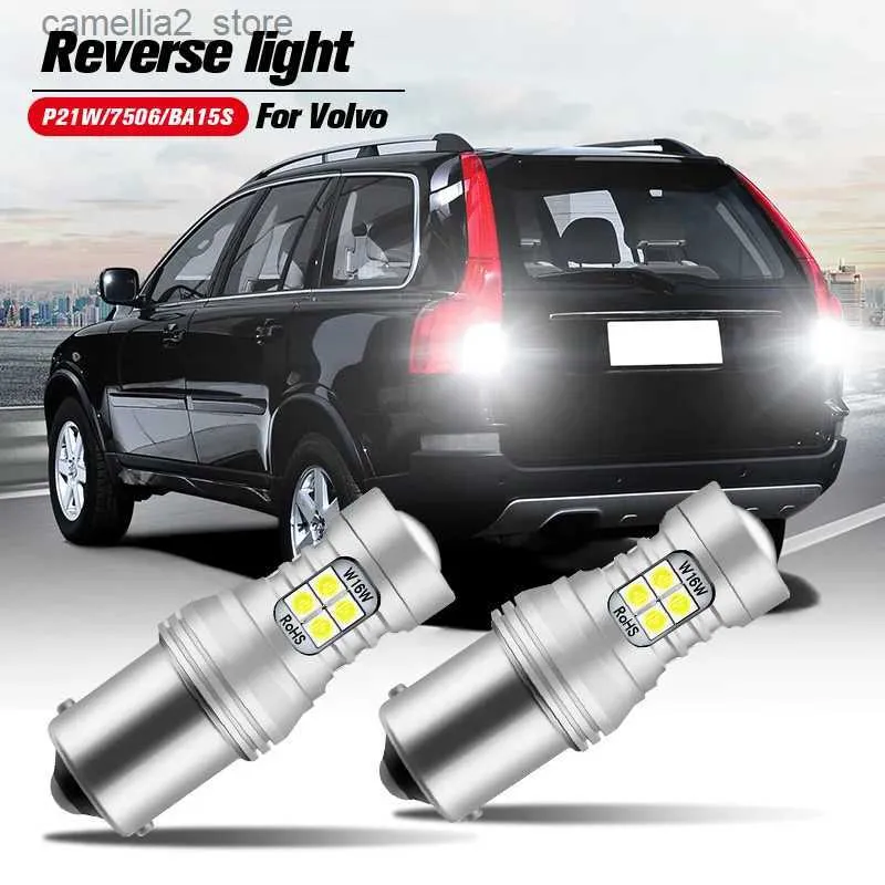 Luzes traseiras do carro 2X luz de backup P21W BA15S Canbus Auto Bulb para Volvo C70 S40 S70 S80 V40 V70 S60 XC70 XC90 V50 C30 XC60 V60 LED Acessórios para carro Q231017