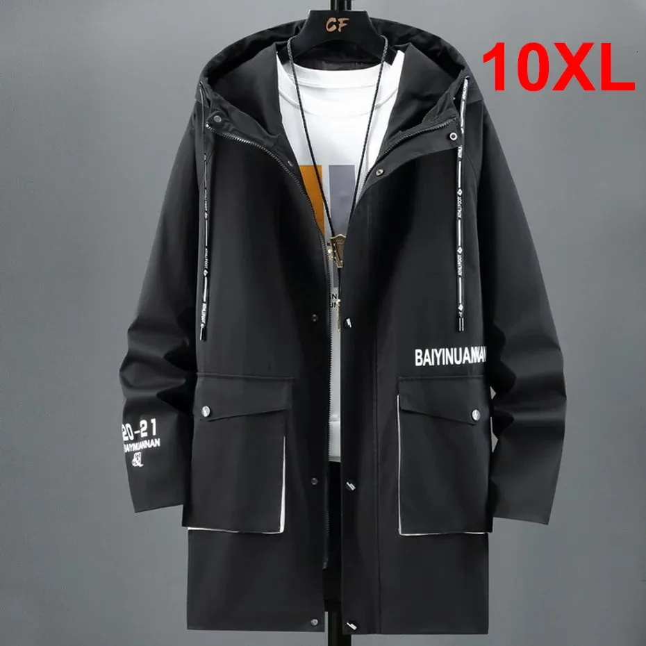 Men's Down Parkas Long Men Winter Thick Warm Jacket Coat Plus Size 10XL Fashion Casual Cargo Fleece Big 231017