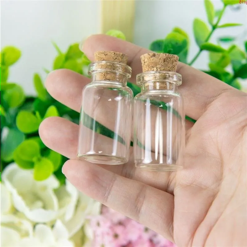 7 ml bouteilles en verre transparent transparent bouchon de liège minuscules flacons pots conteneurs petite bouteille de souhait 22 * 40 * 125mm 100pcsgood qté Tqnne