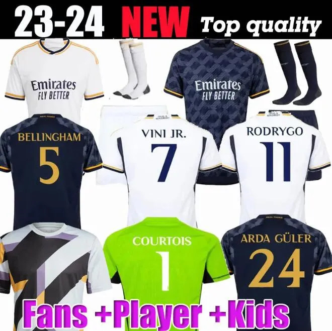 2023 2024 nouveau BENZEMA à domicile 3ème 23 24 Chemise VINI JR CAMAVINGA ALABA DANGER ASENSIO MODRIC MARCELO REAL MADRIDS Maillots de football final Camiseta Hommes Enfants