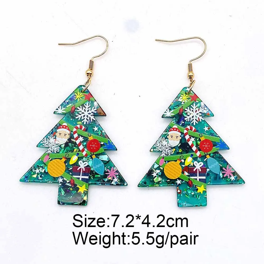 Produktbild von LOLIAS 6-18 Paar Ohrringe Weihnachten Damen Mädchen Hypoallergene Ohrstecker Set - Schneemann, Süßigkeit, Zuckerrohr, Elch, Baum, Bogen - Weihnachtsfeier Schmuck Geschenk