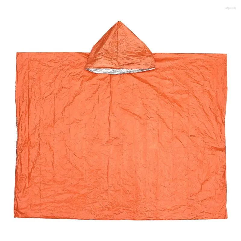 Imperméables d'extérieur réfléchissants, imperméable d'urgence, Orange, isolation froide, Poncho, couvertures de pluie, équipement de survie de Camping