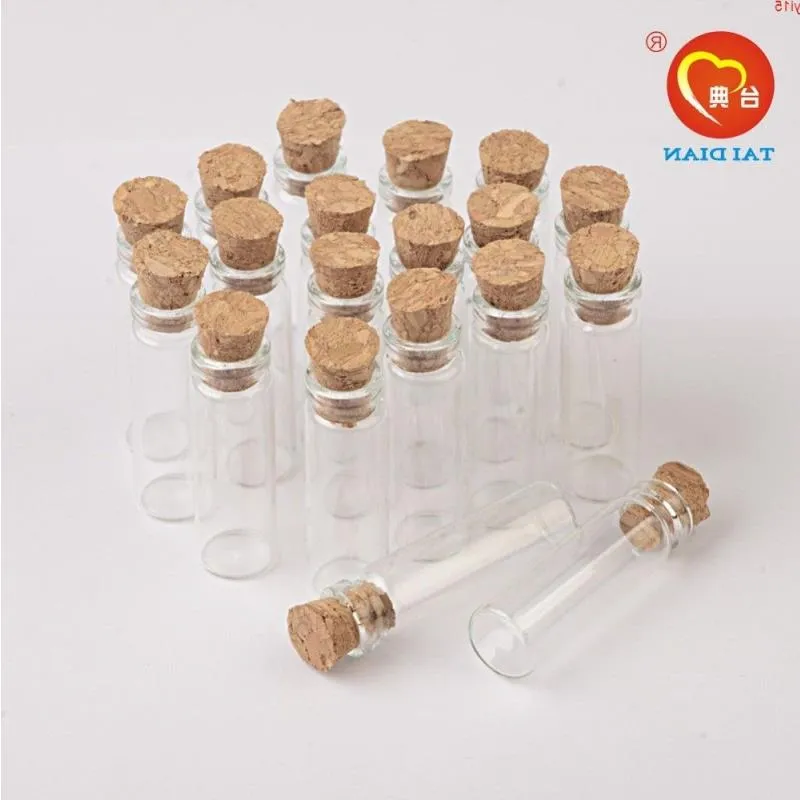 2ml Mini Glass Bottles Pendants With Cork or Rubber Stopper Small Bottle Decoration Crafts Vials Jars Gift DIY 100pcsgood qty Anqfm