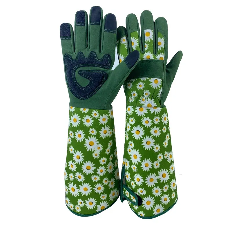 Five Fingers Gloves Long Gardening Gloves for Women Thorn Proof Gloves Men's Rose Pruning Garden Gloves with Touch Screen Breathable Work Gloves 231016
