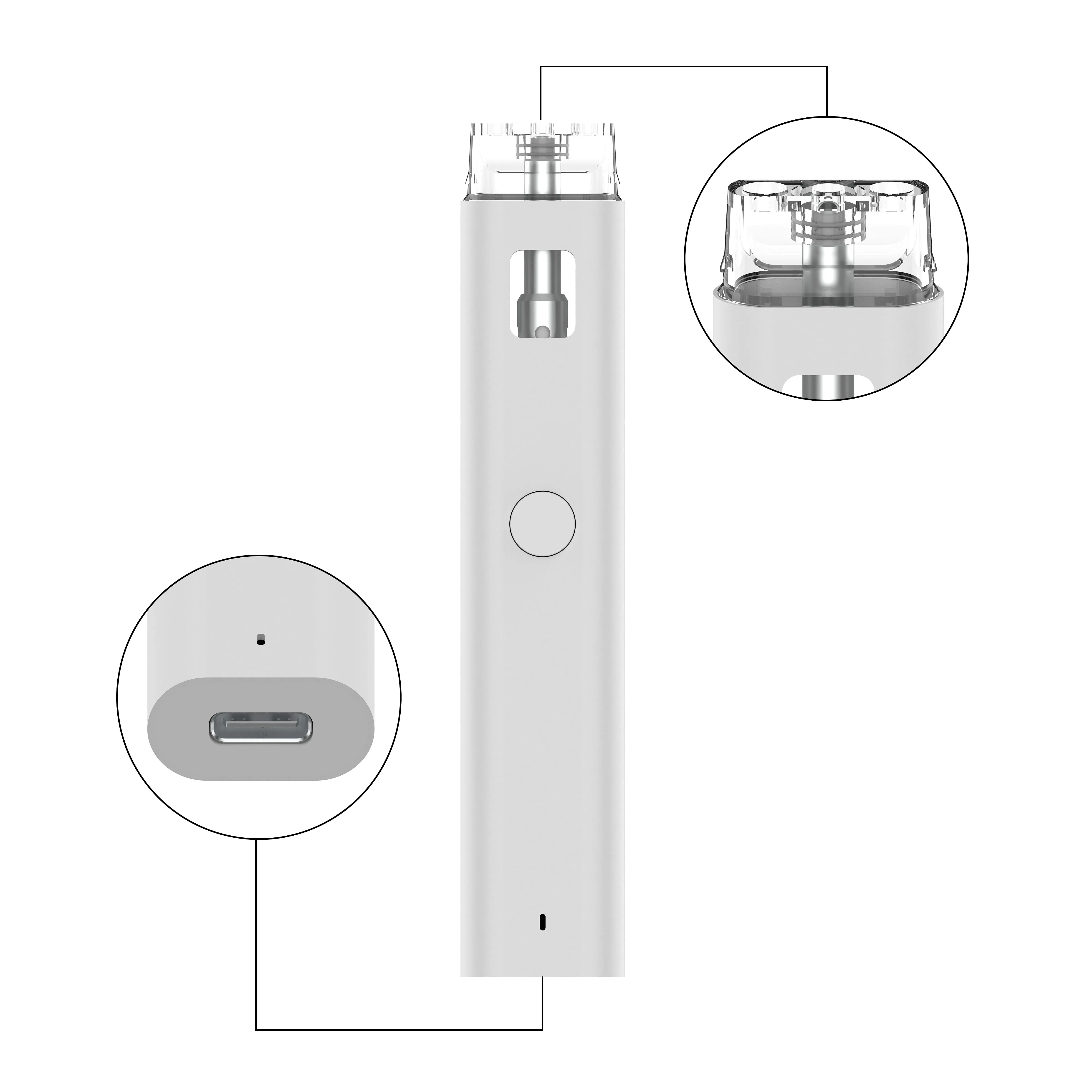 C15ファクトリーカスタムロゴ1ML 2ml空のカートリッジ使い捨てペン充電式蒸気吸引ポッド2mlタンクライブ樹脂厚さ