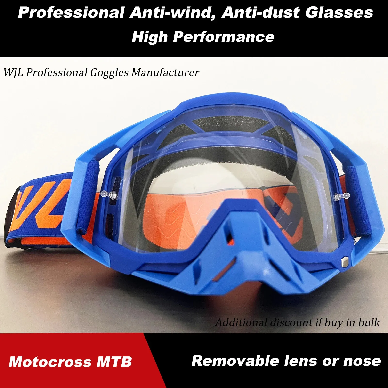 نظارات في الهواء الطلق أحدث WJL Motocross Goggle نظارات MX OFF ROAD MASQUE CHOLMETS GOGGLES SKI Sport Gafas للدراجة الترابية للدراجات النارية 231017