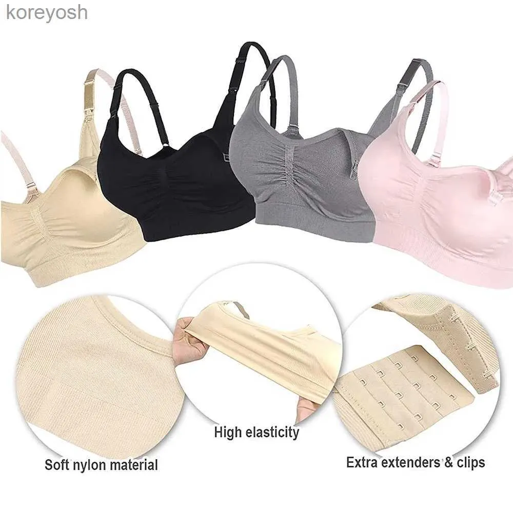 Maternity Intimates Maternity Bras Wirefree Nursing Bra Pregnancy Clothes  Prevent Sagging Breastfeeding Women's Breathable lactancia BraL23101