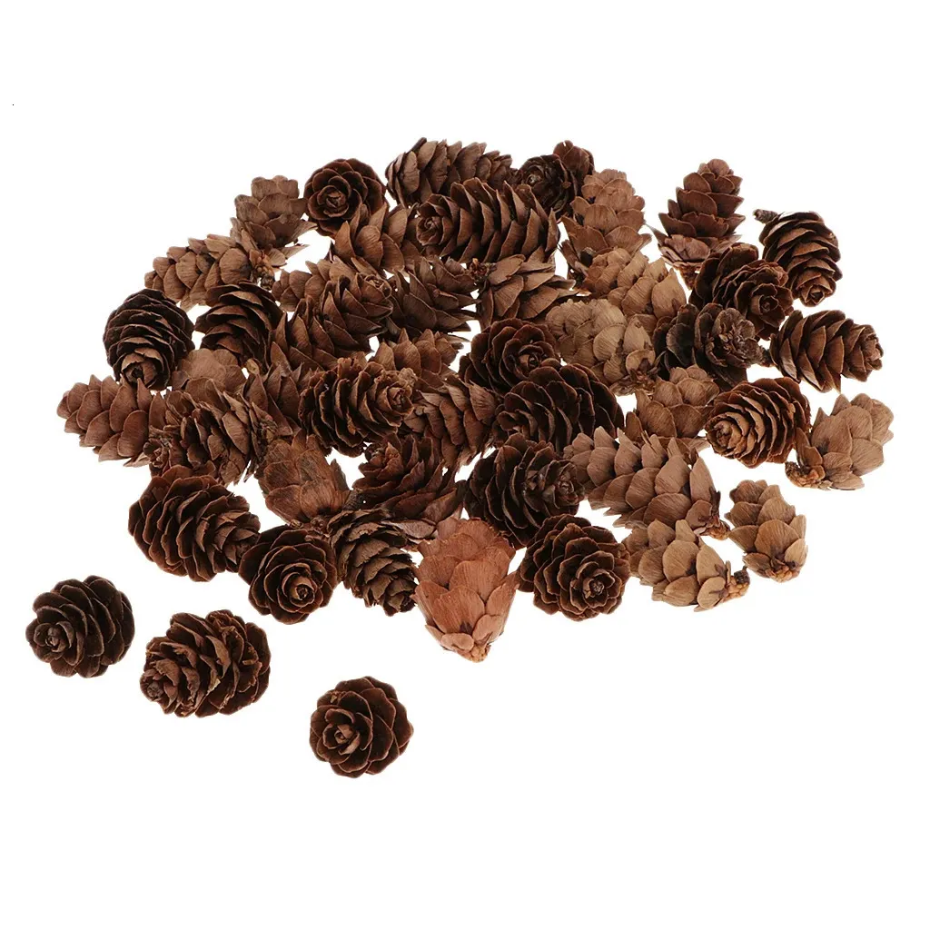 Christmas Decorations 60Pcs Mini Decorative Pinecone Pine Cones Fall Winter Holiday Home Decoration 231017