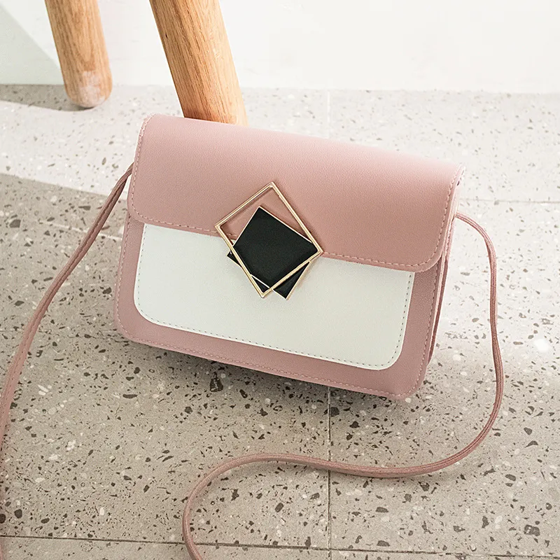 Kleine vierkante tas Damestas Nieuwe mode Crossbodytas met n schouder Kleine damestas met contrasterende kleur Modetas Portefeuilles