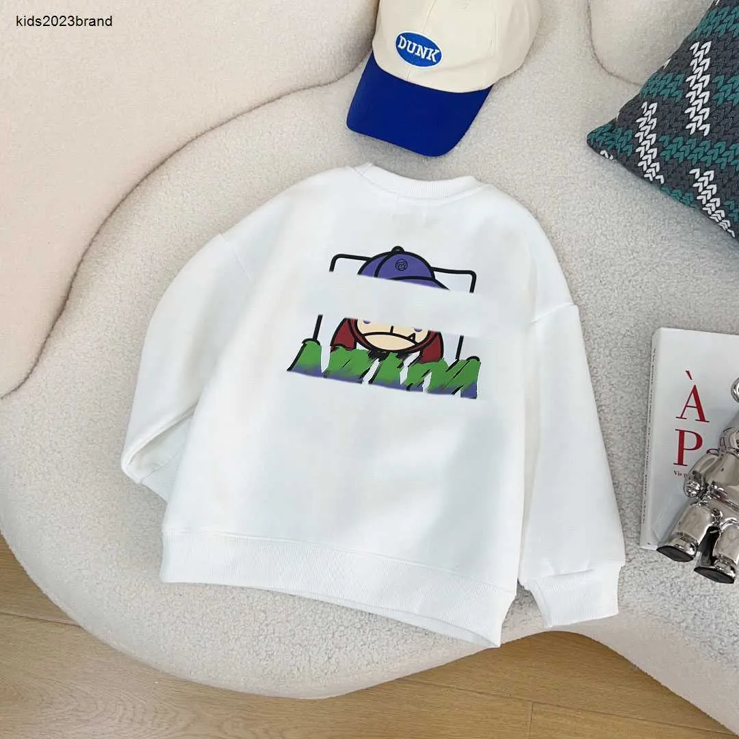 Nouveau pull pour bébé dégradé lettre Logo enfants col rond sweat à capuche taille 110-150 CM motif animal impression enfants pull Oct15