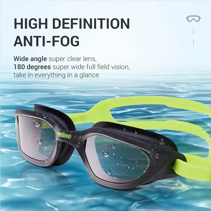 Óculos de natação profissional óculos adulto crianças esportes natação óculos lente óptica hd à prova dwaterproof água anti nevoeiro grande quadro piscina óculos 231017