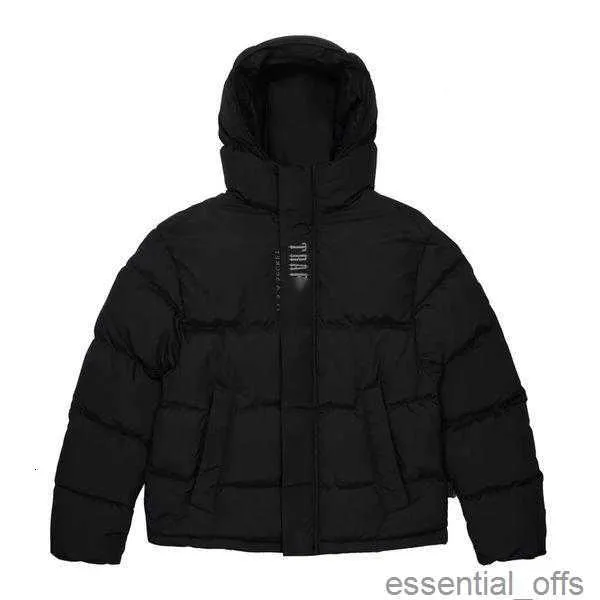 Trapstars londres decodificado com capuz puffer 2.0 gradiente preto jaqueta masculina bordado térmico com capuz casaco de inverno topos XS-XLLWXK