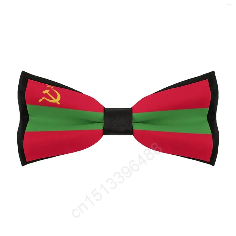 Bow Ties Polyester Transnistria Flag Bowtie For Men Fashion Casual Men's Cravat Neckwear Wedding Party Suits Tie