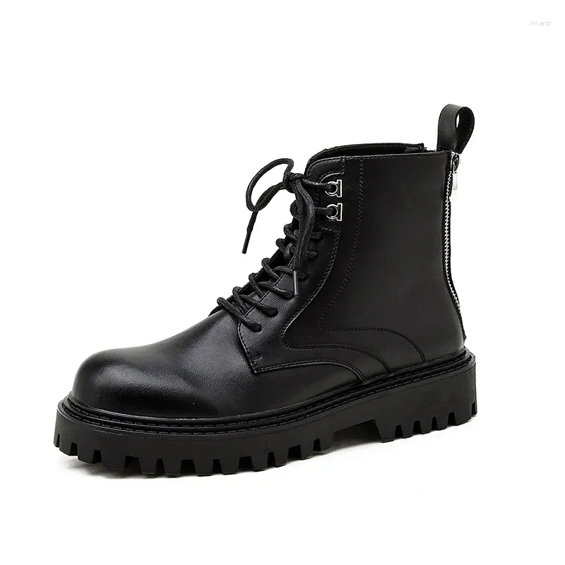 Heren Brits 731 Boots Fashion Leather Style Originele Streetwear Platform schoenen getijden knappe cowboy laars enkel bota's hombre zapato 110