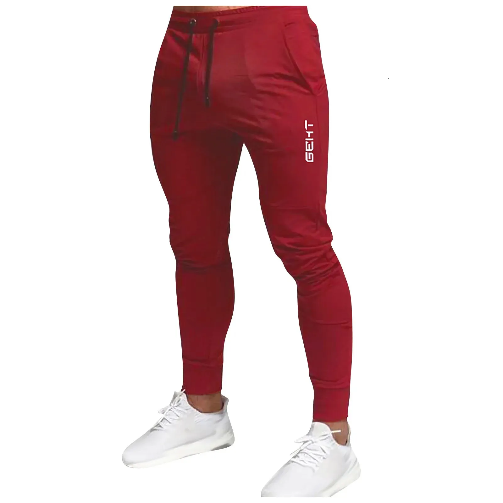 Pantaloni da uomo Pantaloni da uomo Pantaloni sportivi da allenamento da jogging per uomo con tasca con coulisse Palestra Taglie forti Pantaloni da corsa per esercizi 231011