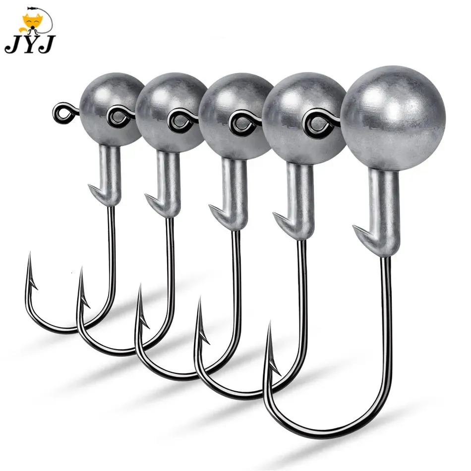 Vishaken JYJ 10pcs 1g 2g 3 5g 5g 10g 20g 25g crank Jig hoofd haak vissen lokken harde aas zachte worm jig voor 231017