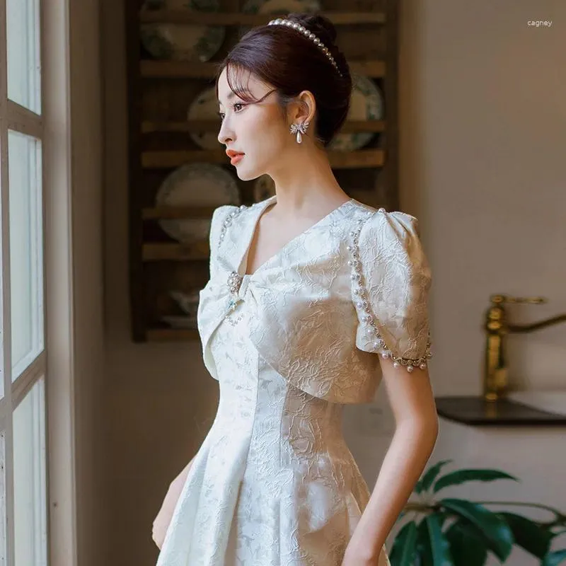 White Floral Winter Wonderland Cocktail Dress 