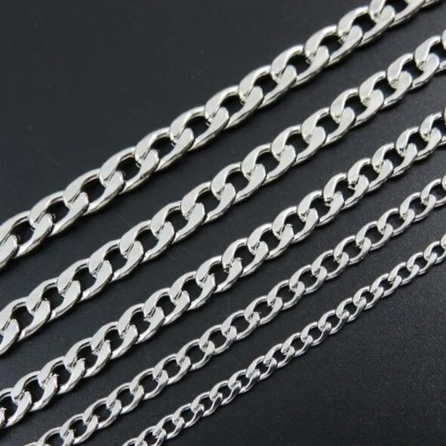 10meter 4 6 7 8mm in Bulk Jewelry Making Lot Meters Beveled Flat Figaro Stainless Steel Unfinished 1;1 NK Chain DIY Jewelry Findin219v