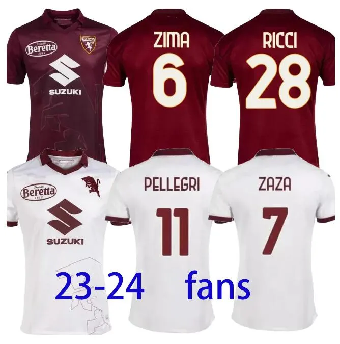 23 24 Izzo Belotti Turin Torino Soccer Jerseys Maglia da Calcio Falque Nkoulou 22 23 Jerseys Maillot de Football Shirt Thailand Jerseys de Futbol