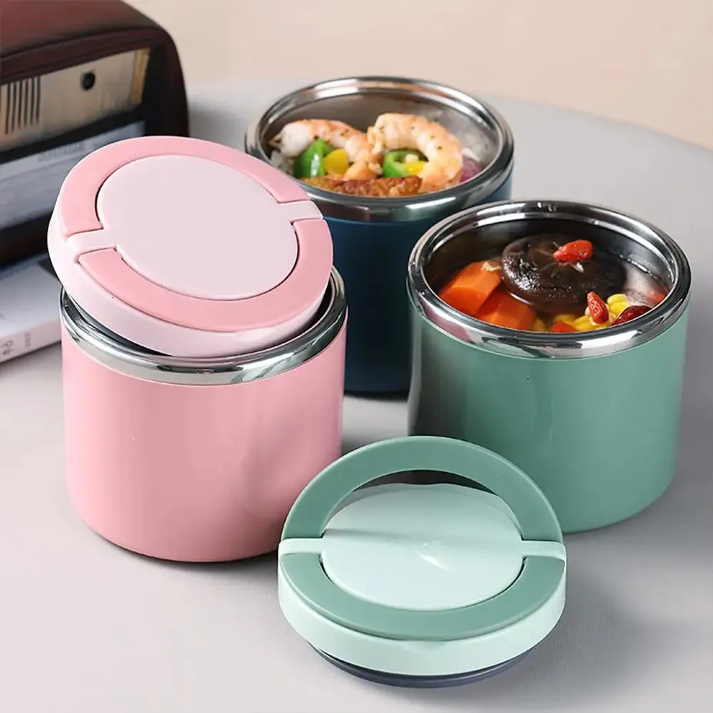 Insulated Stainless Steel Lunch Box: Bento Soup Container Food