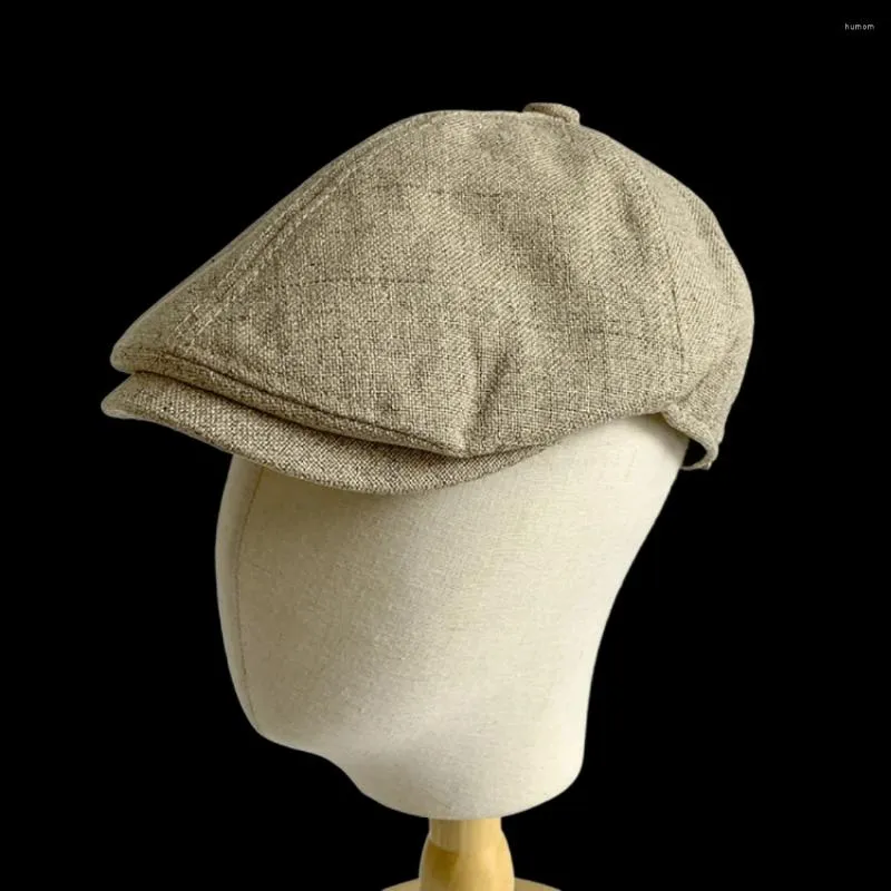 Boll Caps Women Girls 'Cotton Linen Sboy Cap Vintage Y2K Basker Backable Summer Spring Winter Hatt Korean Stil