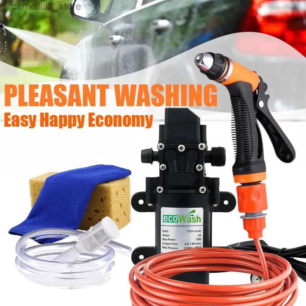 Car Washer 12V Car Wash Car Washer Gun Pump High Pressure Cleaner Car Care Portable Washing Machine Electric Cleaning Auto Device Q231016