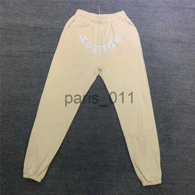 Men's Pants Pants Apricot Sweatpants Men Women 3D Puff Print White Letter Joggers Drawstring Trousers x1017