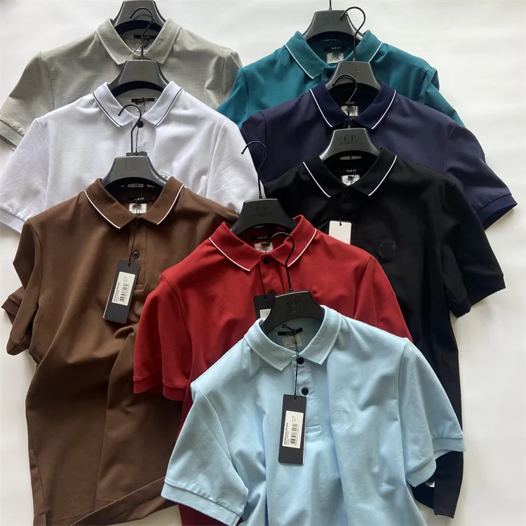Designerkleding CP-polo's De beste kwaliteit heren-t-shirts Casual damesoverhemden Hiphop-T-shirts Korte mouwen parenpolo's met badge Mode-t-shirts 8 kleuren Aziatisch M-XXL