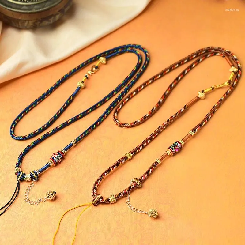 Ожерелья с подвесками, тибетская веревка ручной работы, ожерелье танка, бусы, ручная хлопковая цепочка на ключицы, JJewelry, Прямая поставка