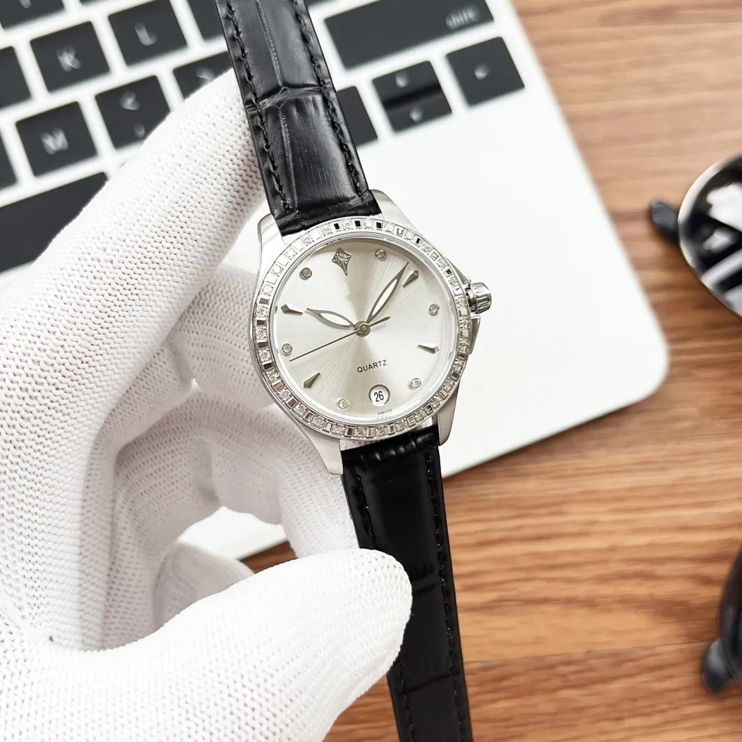 豪華なメンズと女性の時計デザイナーサファイアクリスタル高品質のデート43mmクォーツ時計輝く防水スポーツモントレクサ