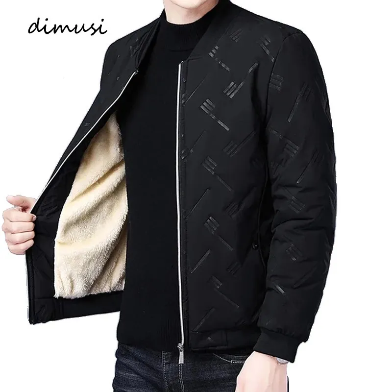 Vestes pour hommes DIMUSI Winter Bomber Jacket Hommes Casual Baseball Col Épaissir Polaire Veste Chaude Slim Fit Streetwear Mode Hommes Marque Vêtements 231017