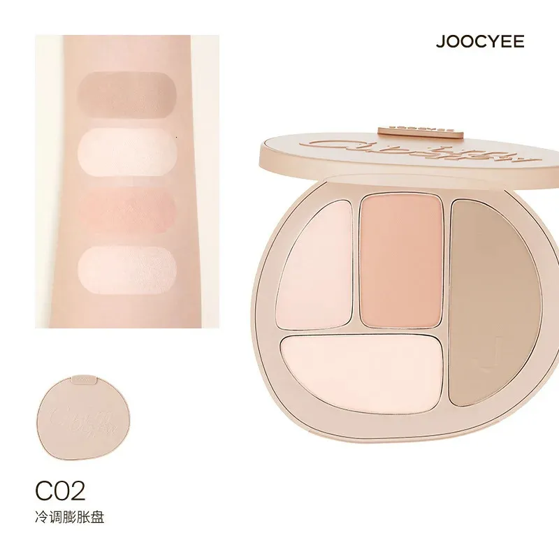 Bronzers Markeerstiften Joocyee Contouring Palette Markeerstift Blush Fleuren 3D Wang Gezicht Multifunctionele Uitbreiding Samentrekking Make-up 231016