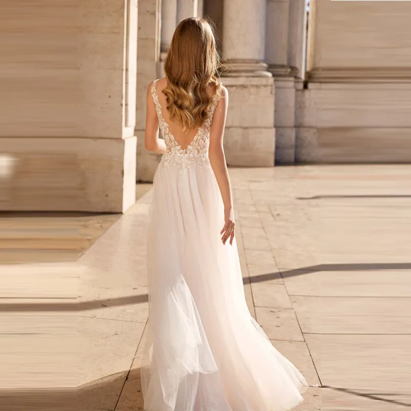 2023 Elegant Beach Boho Romantic Bohemian Wedding Dresses For