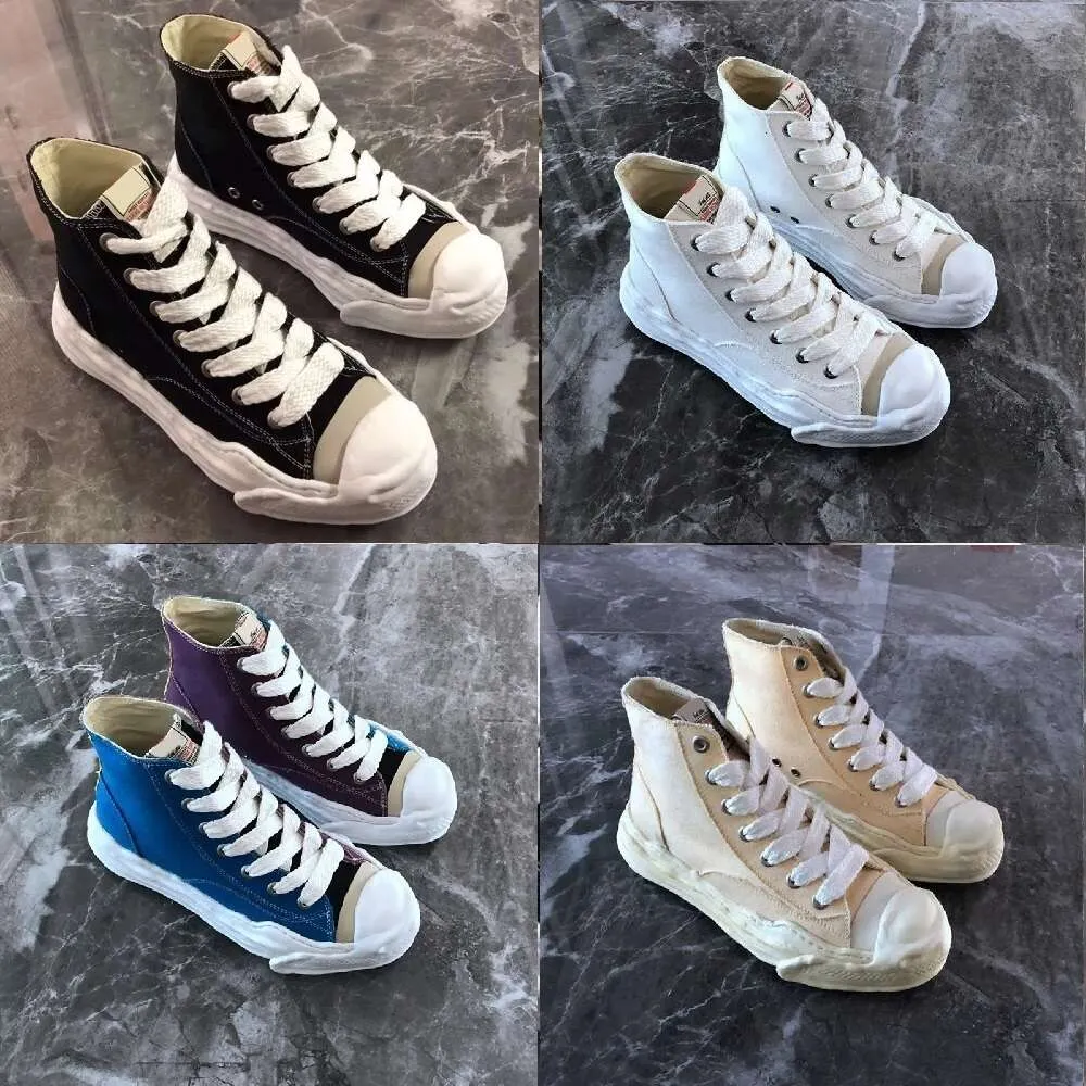 2024 Japanska retroälskare Högstopp Canvas Shoes Maison Mihara Yasuhiro Mmy upplösande skor Herr- och kvinnors mode casual skor