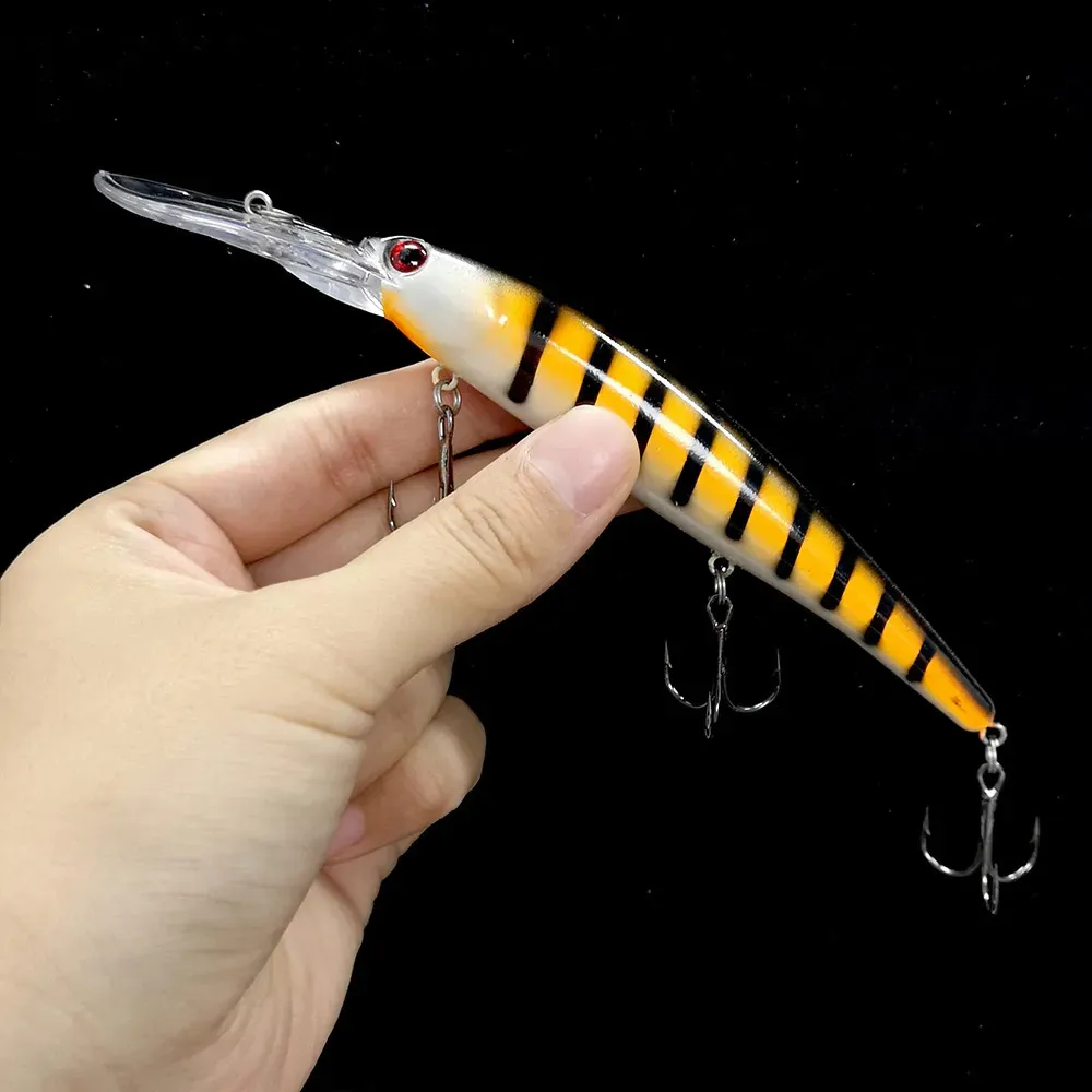thumbnail image 2 of 10 Pack 16cm 21g Deep Diving Minnow Lures – Unpainted Blanks – Crankbaits For Fishing 2 of 2