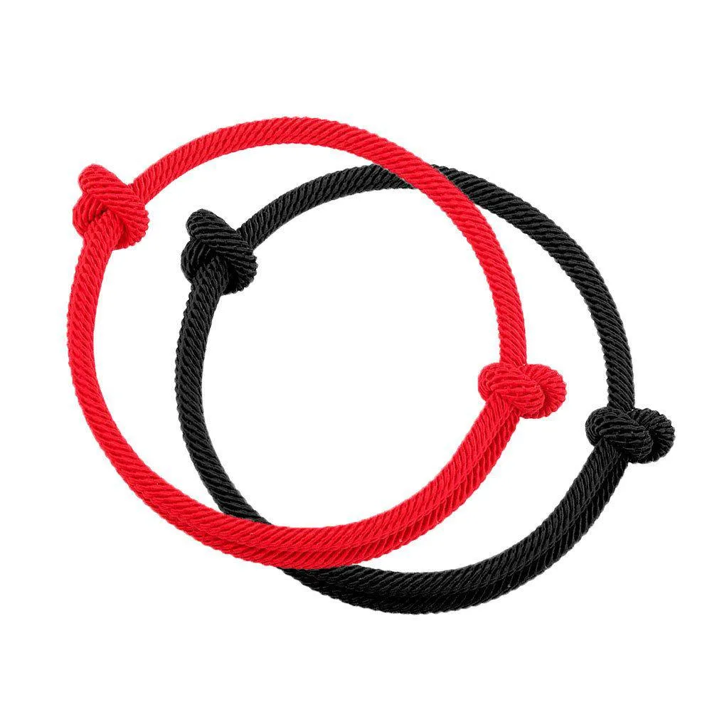 Charm Armbänder 30 Teile/los Trendy Thread Glück Armband Herren Frauen Einstellbare Rote Armbänder Für Liebhaber Paar Minimalistischen Yoga Medit Dhxir